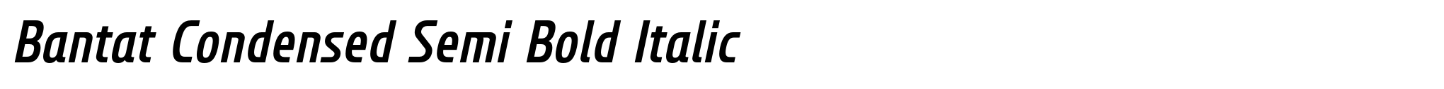 Bantat Condensed Semi Bold Italic image